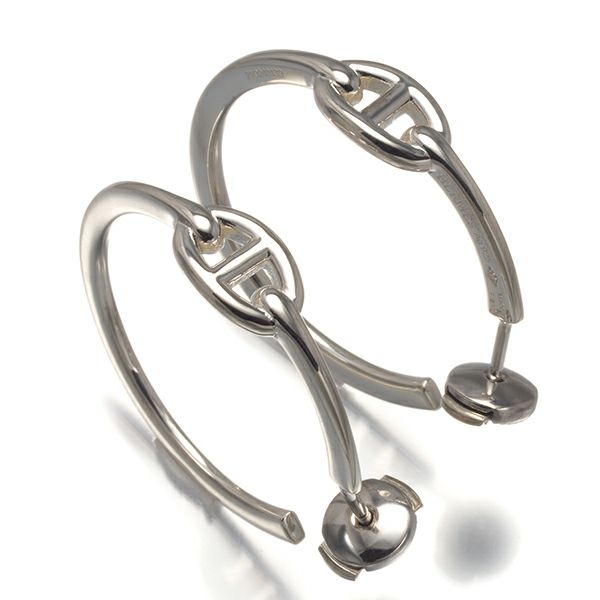 エルメス ピアス  シェーヌダンクル PM フープ シルバー925 