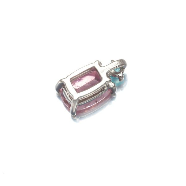 ピンクトルマリン 0.70ct パライバトルマリン 0.03ct ペンダントトップ Pt950 