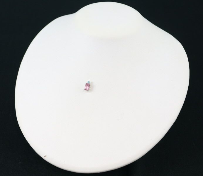 ピンクトルマリン 0.70ct パライバトルマリン 0.03ct ペンダントトップ Pt950 