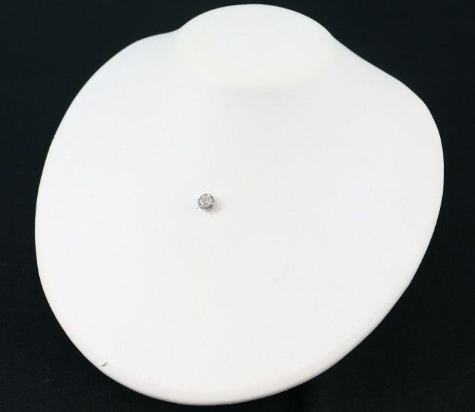 ダイヤ 0.20ct サークル 2種カット ペンダントトップ K18WG 