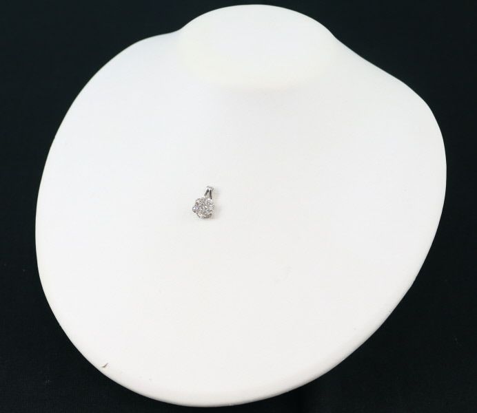 ブラウンダイヤ 1.00ct フラワー ペンダントトップ Pt900 