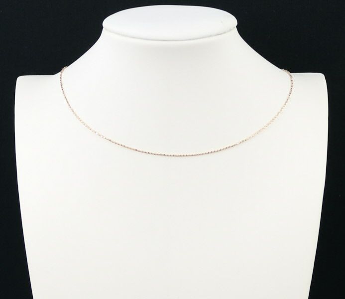 カットボール チェーンネックレス 40cm K18PG 