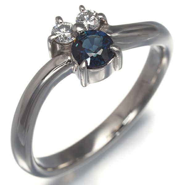 ケイウノ リング サファイア ダイヤ 0.11ct  14号 Pt900 