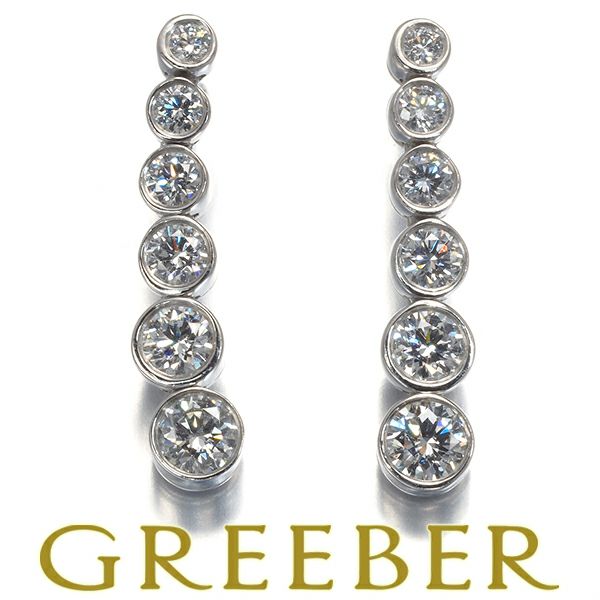 ティファニー ピアス ダイヤ ジャズグラジュエイテッド 6P Pt950 