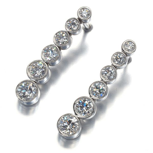 ティファニー ピアス ダイヤ ジャズグラジュエイテッド 6P Pt950 