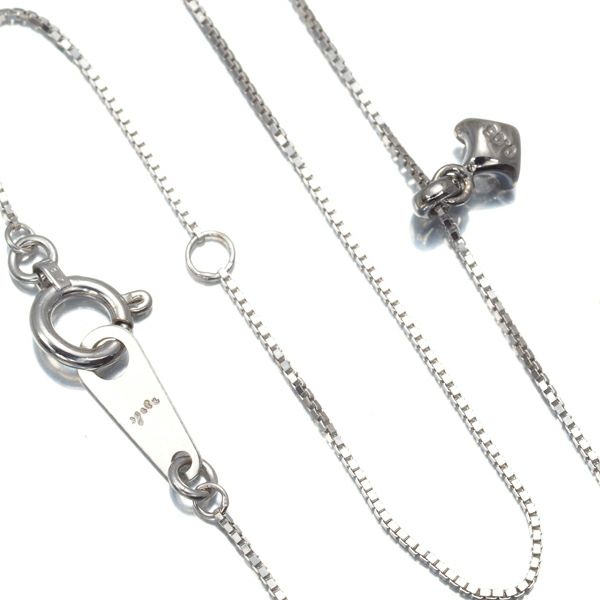 アガット ネックレス ダイヤ 0.05ct 一粒 K18WG 