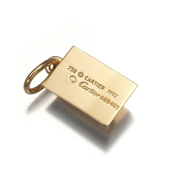 カルティエ ペンダントトップ ダイヤ インゴット 1/8oz K18YG 