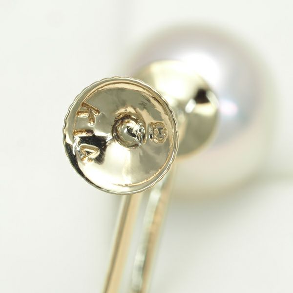 ミキモト イヤリング パール アコヤ真珠 7.8mm/8.0mm K14YG 