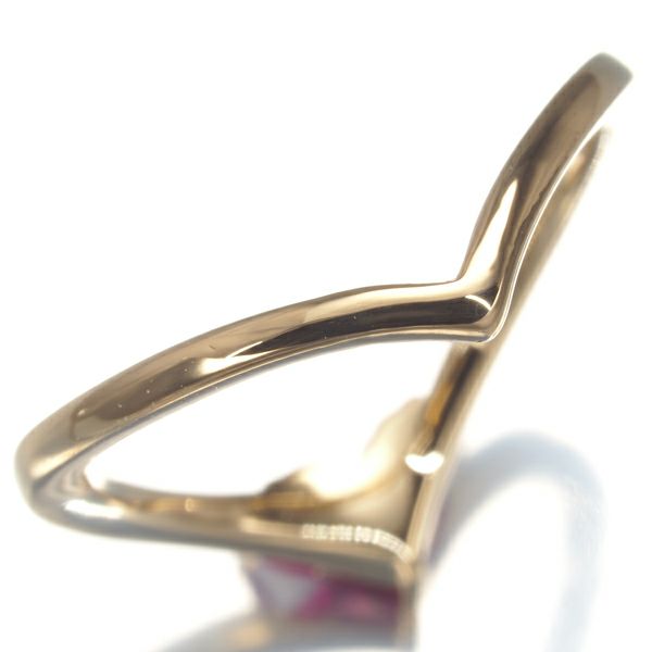 スタージュエリー リング ルビー 0.15ct ミステリアスハート ピンキー 1.5号 K18YG 