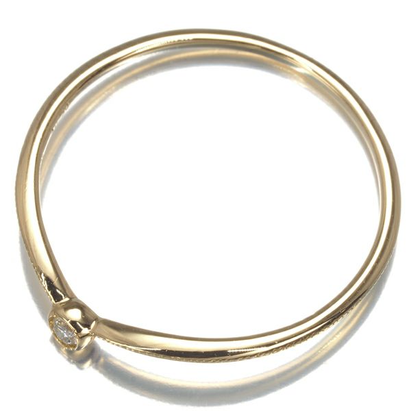 アーカー リング ダイヤ 0.02ct 　ジェルム  一粒 ミルグレイン 13号 K18YG 