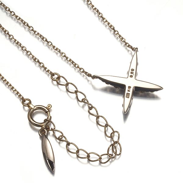 カシケイ ネックレス ダイヤ  0.50ct ネイキッド  K18BG 