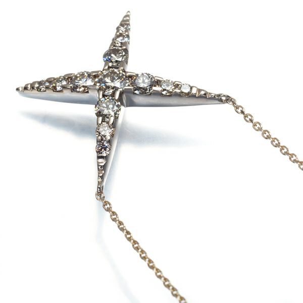 カシケイ ネックレス ダイヤ 1.00ct ネイキッド K18BG 