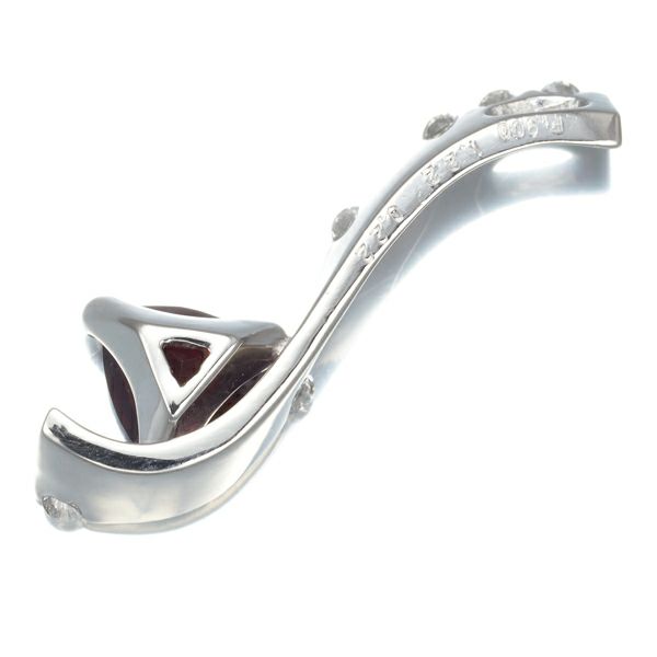 ガーネット 1.22ct ダイヤ 0.22ct ペンダントトップ Pt900 