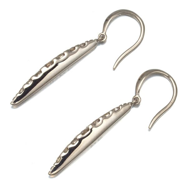 カシケイ ピアス ブラウンダイヤ 0.60ct ネイキッド フック K18BG 