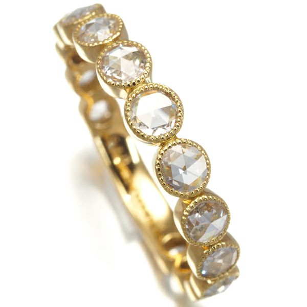 ローズカットダイヤ 0.75ct   リング K18YG 
