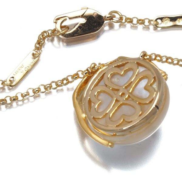 カレライカレラ ネックレス マベパール 真珠 15.5mm  パンサー アニマル K18YG 