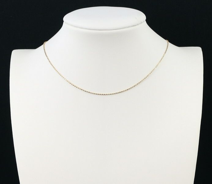 カットボール チェーンネックレス 45cm K18YG 