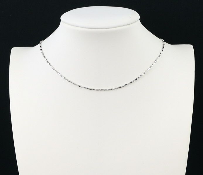 ショート&ロング チェーンネックレス 45cm K18WG 