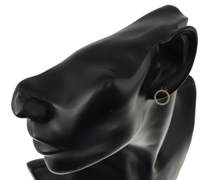 アーカー ピアス ダイヤ 0.11ct ティナサークル 片耳 K18YG 
