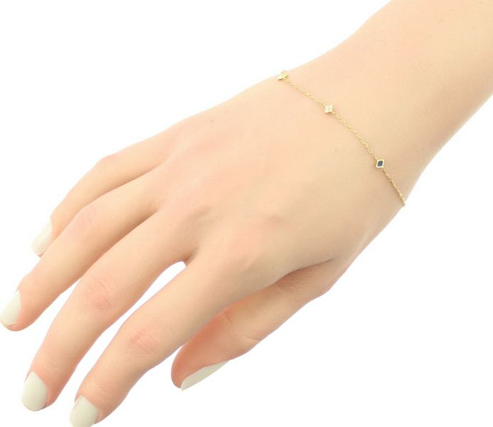 セイレーンアズーロ ブレスレット ダイヤ 0.01ct   K18YG/エナメル 