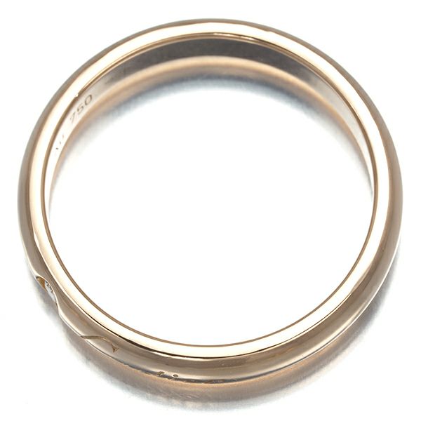 カルティエ リング ダイヤ Cドゥ エングレーブド ウェディング 1P 51号 K18PG 