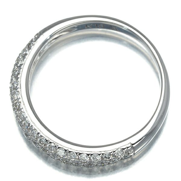 ヴァンドーム リング ダイヤ 0.44ct  パヴェ 9号 K18WG 