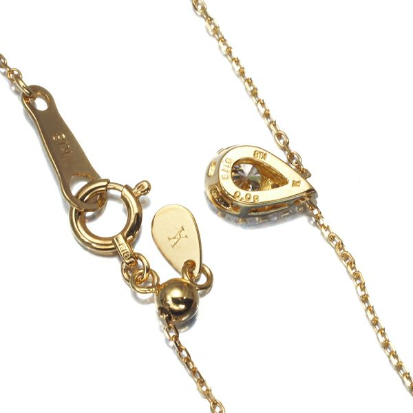 ヴァンドーム ネックレス ダイヤ 0.119ct/0.09ct ドロップオブガーランド K18YG 