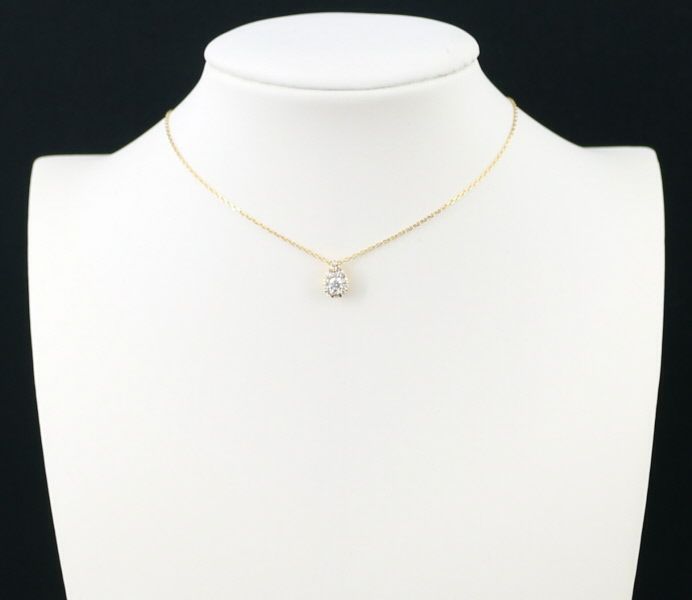 ヴァンドーム ネックレス ダイヤ 0.119ct/0.09ct ドロップオブガーランド K18YG 