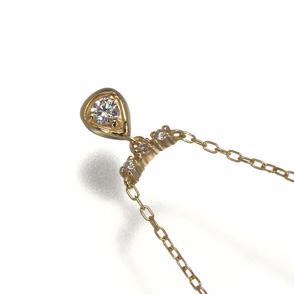 ヴァンドーム ネックレス ダイヤ 0.03ct   K18YG 