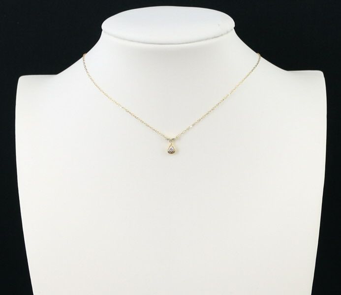 ヴァンドーム ネックレス ダイヤ 0.03ct   K18YG 