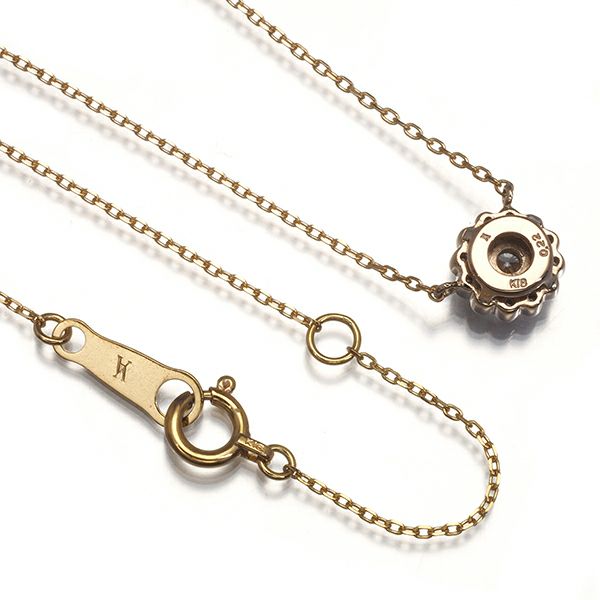 ヴァンドーム ネックレス ダイヤ 0.22ct  サークル K18PG 