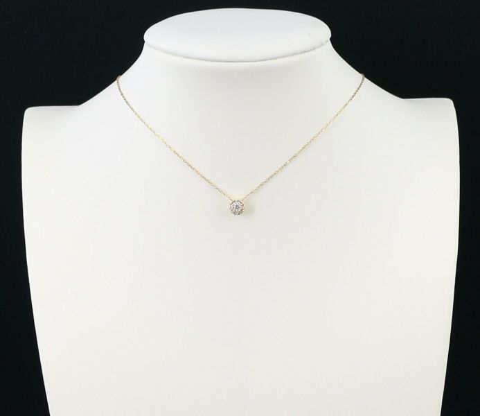 ポンテヴェキオ ネックレス ダイヤ 0.08ct サークル   K18YG 