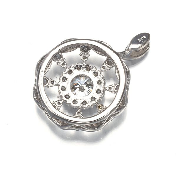 ダイヤ 0.446ct/0.58ct サークル  ペンダントトップ Pt900 