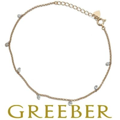 ダイヤ 0.59ct ステーション ヌーディ 7P ブレスレット K18PG 【中古】GENJ