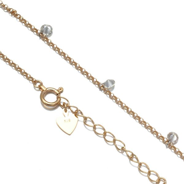 ダイヤ 0.59ct ステーション ヌーディ 7P ブレスレット K18PG 