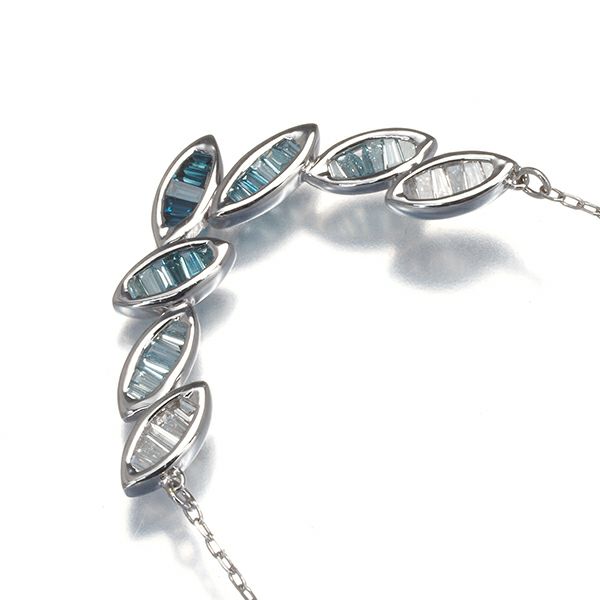 ダイヤ 0.40ct グラデーション  ネックレス K18WG 