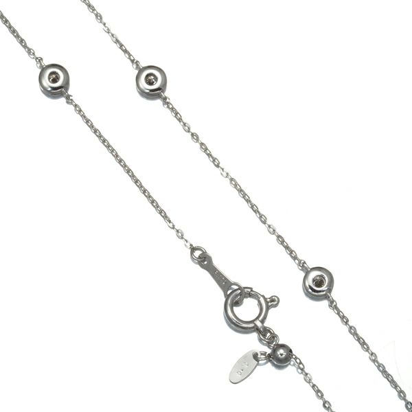 ダイヤ 0.10ct 5P ステーション ブレスレット Pt950/Pt850 