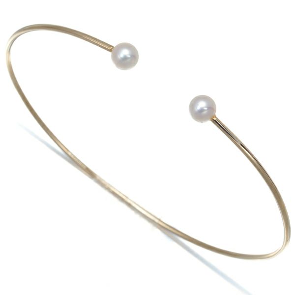 ミキモト ブレスレット ベビーパール アコヤ真珠 4.6mm バングル K14YG 