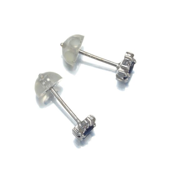 セイレーンアズーロ ピアス サファイア ダイヤ K18WG 保証書