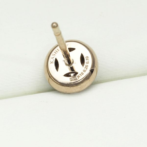 カシケイ ピアス ダイヤ 0.20ct/0.10ct  モア サークル K18BG 