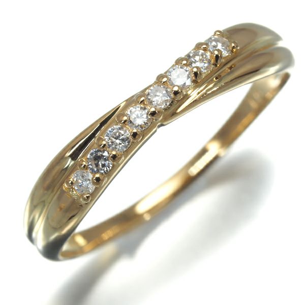 ダイヤ 0.10ct   リング K18YG 