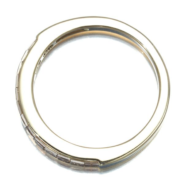 ブラウンダイヤ 0.52ct レールセッティング  リング K18BG 