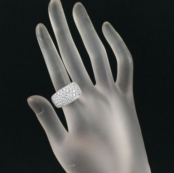 上質 ダイヤ 2.156ct パヴェ  リング K18WG 