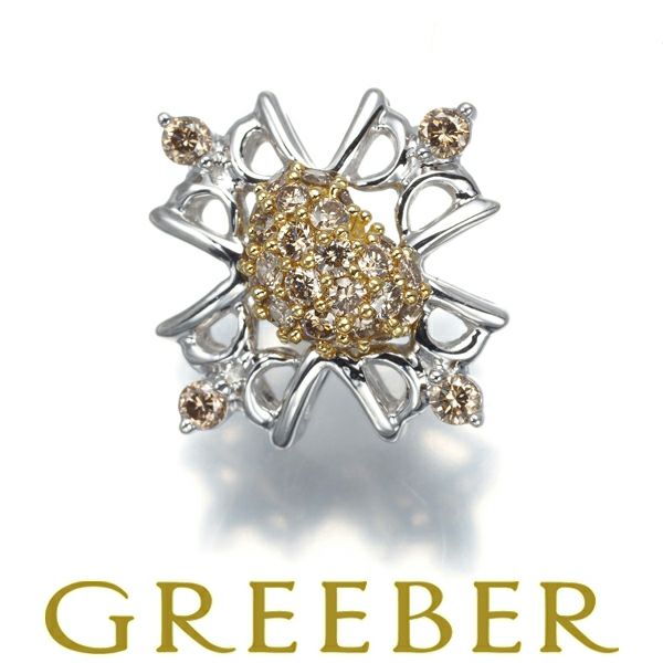 笠原真寿美k18WG/YG ハートペンダントトップ