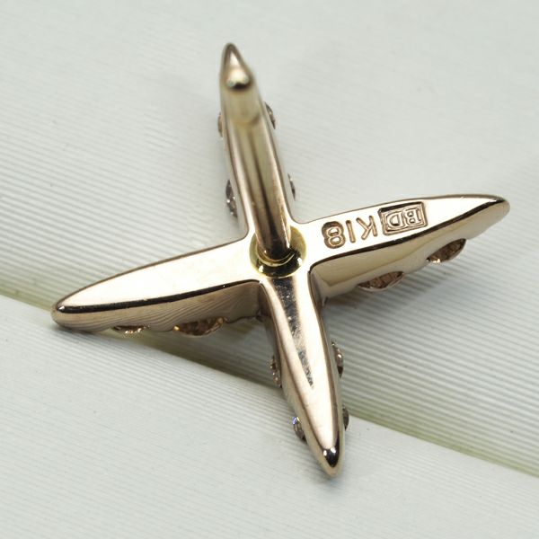 カシケイ ピアス ダイヤ 0.40ct ネイキッド K18BG 