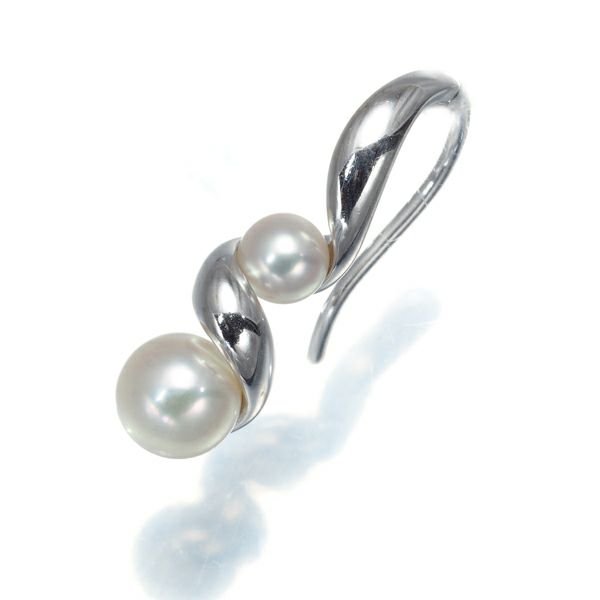 ミキモト ピアス ベビーパール アコヤ真珠 3.5-4.8mm ツイスト フック 片耳 K18WG 