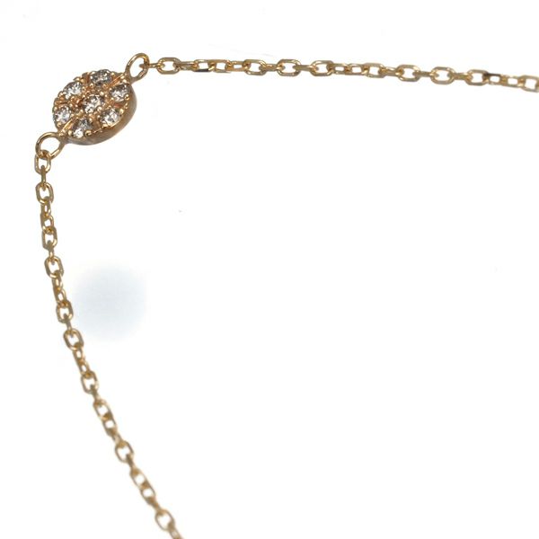 アガット ブレスレット ダイヤ 0.03ct サークル K10YG 