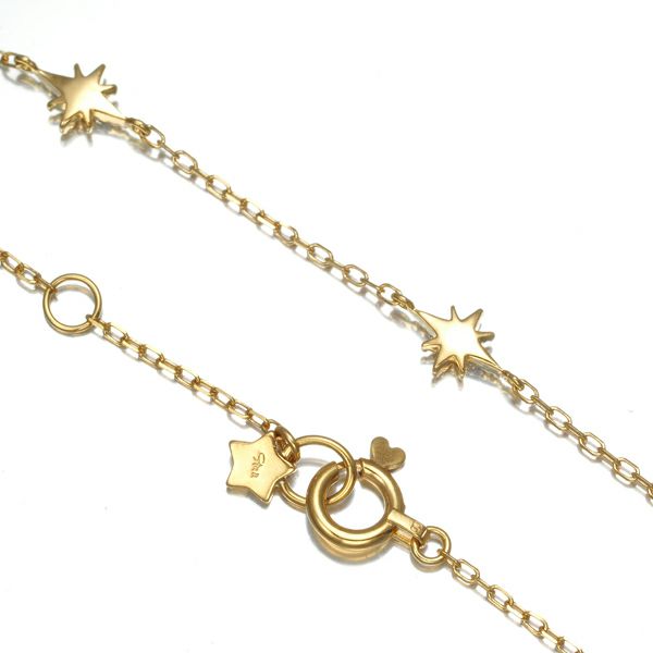 スタージュエリー ブレスレット ダイヤ 0.03ct クロッシングスター ステーション K18YG 
