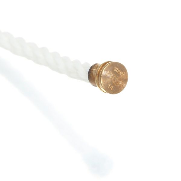 フレッド ブレスレット用コード フォース10 MM ホワイト 14刻印 SS/テキスタイルケーブル 