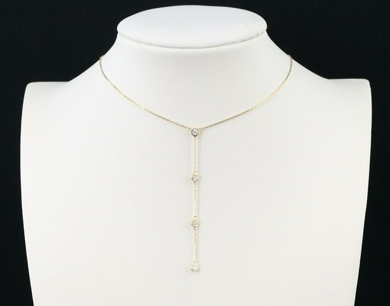 アーカー ネックレス ダイヤ 0.20ct ヌーディーラヴァリエール 4P K18YG 